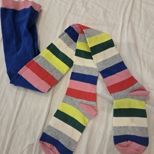 Mini Boden Striped Knit Leggings Stockings Size 8-9